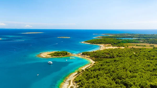 Vista Desde Aire Sobre Mar Costa Relajación Marina Viajes Bosque — Foto de Stock