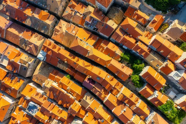 Dubrovnik Kroatien Luftaufnahme Der Altstadt Urlaub Und Abenteuer Draufsicht Von — Stockfoto
