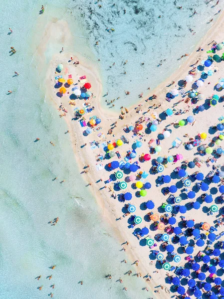 Pandangan Atas Dari Drone Pantai Dan Laut Azure Pemandangan Udara — Stok Foto