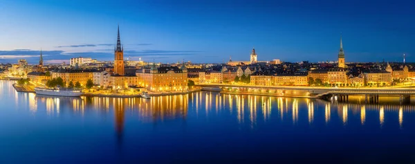 Stockholm Swedia Pemandangan Panorama Gamla Stan Ibukota Swedia Cityscape Selama — Stok Foto