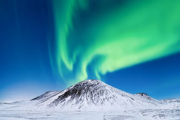 Aurora Borealis Aurores Boréales Ciel Étoilé Nature Pays Scandinaves Neige — Photo