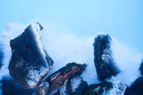Laguna Azul Islandia Fondo Natural Spa Geotermal Para Descanso Relajación — Foto de Stock