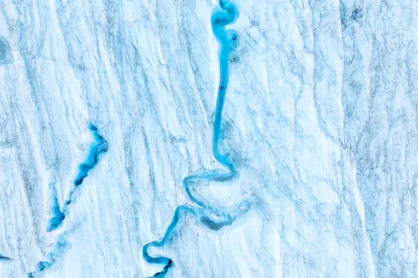 Вид Повітря Айсберг Річку Зимовий Пейзаж Дрона Вид Моренів Ландшафт — стокове фото