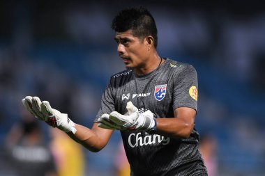 CHONBURI, THAILAND - 24 Mart 2022: Tayland ile Chonburi Stadyumu 'ndaki Nepal maçında Ummarin yaodum kaleci koçu  