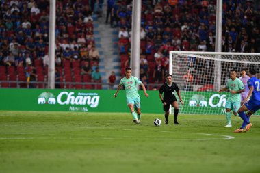 BANGKOK, THAILAND - 16th NOVEMBER, 2023: Liu Bin # 21 Çin Oyuncusu Dünya Kupası sırasında Tayland ile Tayland arasındaki rajamangkala Stadyumu, Tayland