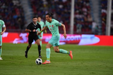 BANGKOK, THAILAND - 16th NOVEMBER, 2023: LI Lei # 4 Dünya Kupası sırasında Tayland ile Tayland arasında Tayland ile Tayland arasında Tayland Stadyumu, Tayland