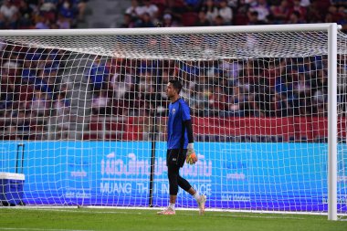 BANGKOK, THAILAND-26 MARCH, 2024: Saranon Anuin # 20 Tayland Dünya Kupası sırasında Tayland ile Güney Kore arasındaki rajamangkala stadyumu, Tayland