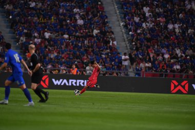 BANGKOK, THAILAND-26 MARCH, 2024: Paik Seungho # 8 Güney Kore Futbolcusu Tayland ile Güney Kore arasındaki rajamangkala Stadyumu, Tayland