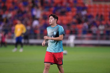 BANGKOK, THAILAND-26 MARCH, 2024: Lee Kangin # 18 Güney Kore Futbolcusu Dünya Kupası sırasında Tayland ile Güney Kore arasında rajamangkala Stadyumu, Tayland