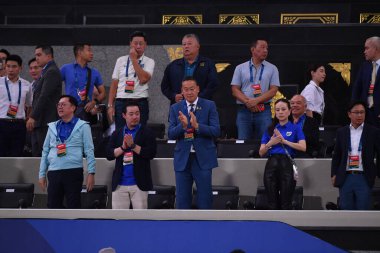 BANGKOK, THAILAND-26 MARCH, 2024: Settha Taweesin Tayland Dünya Kupası sırasında Tayland ile Güney Kore arasındaki rajamangkala Stadyumu, Tayland