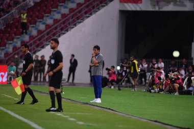 BANGKOK, THAILAND-26 MARCH, 2024: Dünya Kupası sırasında Güney Kore 'den Hwang Sun Hong rajamangkala Stadyumu, Tayland