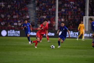BANGKOK, THAILAND-26 MARCH, 2024: Lee Jaesung # 10 Güney Kore Futbolcusu Dünya Kupası sırasında Tayland ile Güney Kore arasındaki rajamangkala Stadyumu, Tayland