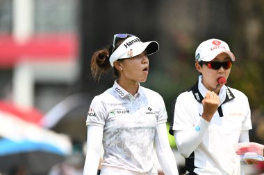 Chonburi, Tayland - 26 Şubat 2023: Yeni Zelandalı Lydia Ko LPGA Tayland 2023 siam country kulübü pattaya, Tayland