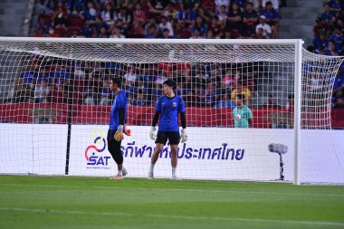 BANGKOK, THAILAND-26 MARCH, 2024: Boonyakait Wongsajaem # 23 Tayland Dünya Kupası sırasında Tayland ile Güney Kore arasındaki rajamangkala Stadyumu, Tayland