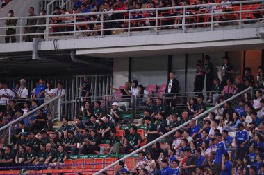 BANGKOK, THAILAND-26 MARCH, 2024: Dünya Kupası sırasında Tayland ile Tayland arasında Tayland rajamangkala Stadyumu 'nda oynanan karşılaşmada Lisa Blackpink Destekçisi