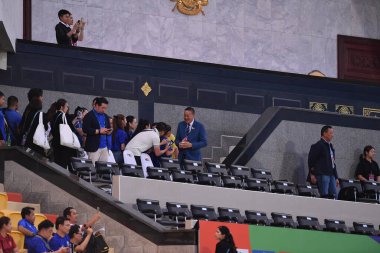 BANGKOK, THAILAND-26 MARCH, 2024: Settha Taweesin Tayland Dünya Kupası sırasında Tayland ile Güney Kore arasındaki rajamangkala Stadyumu, Tayland