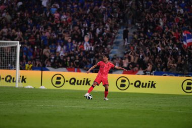BANGKOK, THAILAND-26 MARCH, 2024: Kim Young-Gwon # 19 Güney Kore Futbolcusu Dünya Kupası sırasında Tayland ile Güney Kore arasındaki rajamangkala Stadyumu, Tayland