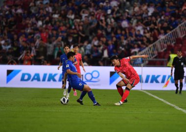 BANGKOK, THAILAND-26 MARCH, 2024: Lee Jaesung # 10 Güney Kore Futbolcusu Dünya Kupası sırasında Tayland ile Güney Kore arasındaki rajamangkala Stadyumu, Tayland