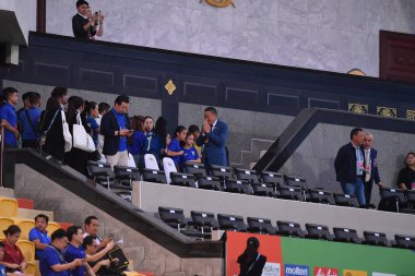 BANGKOK, THAILAND-26 MARCH, 2024: Settha Taweesin Tayland Dünya Kupası sırasında Tayland ile Güney Kore arasındaki rajamangkala Stadyumu, Tayland