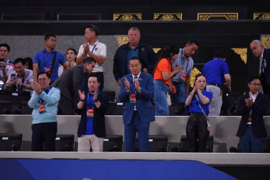 BANGKOK, THAILAND-26 MARCH, 2024: Settha Taweesin Tayland Dünya Kupası sırasında Tayland ile Güney Kore arasındaki rajamangkala Stadyumu, Tayland