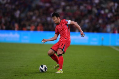 Bangkok-Tayland-26Mar24-Son Heung Min # 7 Güney Kore Kupası 'nda Tayland ile Güney Kore arasında oynanan Rajamangkala Stadyumu, Tayland