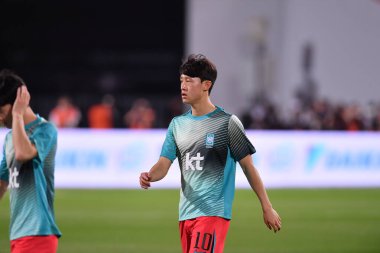 BANGKOK, THAILAND-26 MARCH, 2024: Lee Jaesung # 10 Güney Kore Futbolcusu Dünya Kupası sırasında Tayland ile Güney Kore arasındaki rajamangkala Stadyumu, Tayland