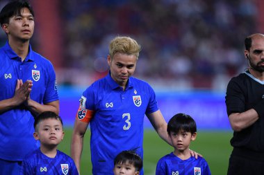 BANGKOK, THAILAND-26 MARCH, 2024: Tayland ile Tayland arasındaki Dünya Kupası sırasında Tayland ile Tayland Stadyumu arasında oynanan 3 numaralı Bunmathan Tiyatrosu