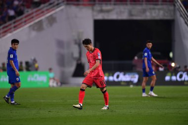 BANGKOK, THAILAND-26 MARCH, 2024: Lee Jaesung # 10 Güney Kore Futbolcusu Dünya Kupası sırasında Tayland ile Güney Kore arasındaki rajamangkala Stadyumu, Tayland