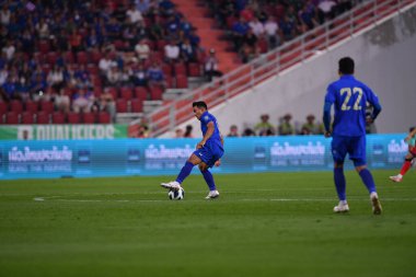 BANGKOK, THAILAND-26 MARCH, 2024: Chanathip Songkrasin # 18 Tayland Dünya Kupası sırasında Tayland ile Güney Kore arasındaki rajamangkala stadyumu, Tayland