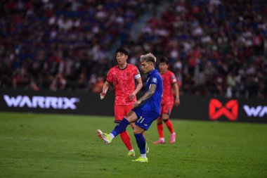 BANGKOK, THAILAND-26 MARCH, 2024: Tayland Dünya Kupası sırasında Tayland ile Tayland arasında oynanan 21 numaralı Supphanan Burirat