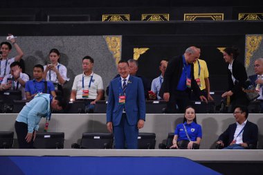 BANGKOK, THAILAND-26 MARCH, 2024: Settha Taweesin Tayland Dünya Kupası sırasında Tayland ile Güney Kore arasındaki rajamangkala Stadyumu, Tayland