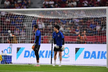 BANGKOK, THAILAND-26 MARCH, 2024: Boonyakait Wongsajaem # 23 Tayland Dünya Kupası sırasında Tayland ile Güney Kore arasındaki rajamangkala Stadyumu, Tayland