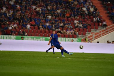 BANGKOK, THAILAND-26 MARCH, 2024: Pansa Hemviboon # 17 Tayland Dünya Kupası sırasında Tayland ile Tayland arasında Tayland rajamangkala Stadyumu, Tayland