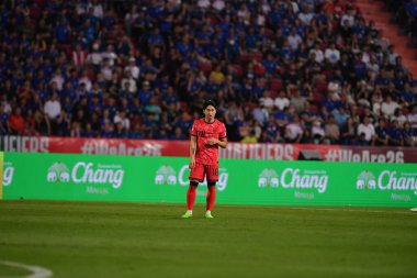 BANGKOK, THAILAND-26 MARCH, 2024: Lee Kangin # 18 Güney Kore Futbolcusu Dünya Kupası sırasında Tayland ile Güney Kore arasında rajamangkala Stadyumu, Tayland