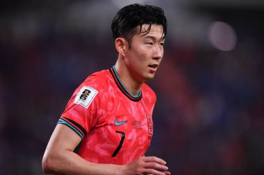 Bangkok, Thailand - March 26, 2024 -Son Heung Min #7 Player of South Korea during World Cup qualified between Thailand against South Korea at Rajamangkala stadium, Thailand. clipart