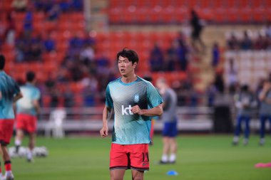 BANGKOK, THAILAND-26 MARCH, 2024: Kim Young-Gwon # 19 Güney Kore Futbolcusu Dünya Kupası sırasında Tayland ile Güney Kore arasındaki rajamangkala Stadyumu, Tayland