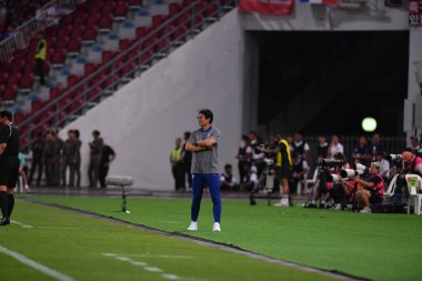 BANGKOK, THAILAND-26 MARCH, 2024: Dünya Kupası sırasında Güney Kore 'den Hwang Sun Hong rajamangkala Stadyumu, Tayland