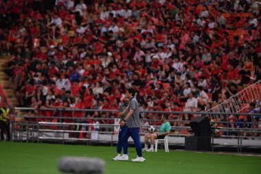 BANGKOK, THAILAND-26 MARCH, 2024: Dünya Kupası sırasında Güney Kore 'den Hwang Sun Hong rajamangkala Stadyumu, Tayland