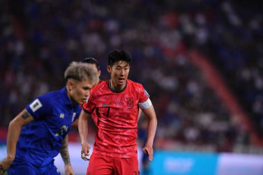 Bangkok-Tayland-26Mar24-Son Heung Min # 7 Güney Kore Kupası 'nda Tayland ile Güney Kore arasında oynanan Rajamangkala Stadyumu, Tayland