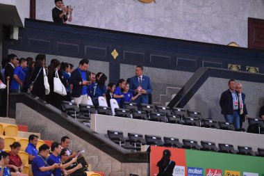 BANGKOK, THAILAND-26 MARCH, 2024: Settha Taweesin Tayland Dünya Kupası sırasında Tayland ile Güney Kore arasındaki rajamangkala Stadyumu, Tayland