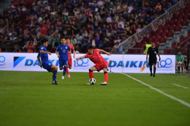 BANGKOK, THAILAND-26 MARCH, 2024: Lee Jaesung # 10 Güney Kore Futbolcusu Dünya Kupası sırasında Tayland ile Güney Kore arasındaki rajamangkala Stadyumu, Tayland