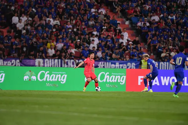 stock image Bangkok, Thailand - March 26, 2024 -Son Heung Min #7 Player of South Korea during World Cup qualified between Thailand against South Korea at Rajamangkala stadium, Thailand.