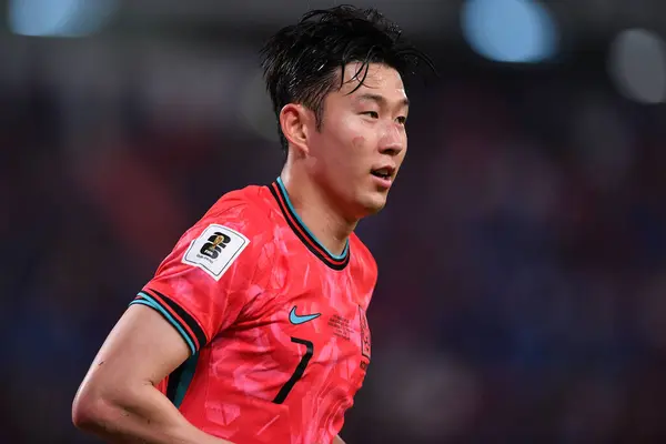 stock image Bangkok, Thailand - March 26, 2024 -Son Heung Min #7 Player of South Korea during World Cup qualified between Thailand against South Korea at Rajamangkala stadium, Thailand.