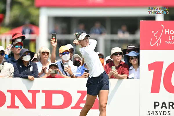 stock image Chonburi -Thailand-26 February 2023:Nelly Korda from USA in action During LPGA thailand 2023 at siam country club pattaya,thailand