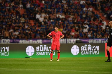BANGKOK, THAILAND-26 MARCH, 2024: Lee Jaesung # 10 Güney Kore Futbolcusu Dünya Kupası sırasında Tayland ile Güney Kore arasındaki rajamangkala Stadyumu, Tayland