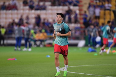 BANGKOK, THAILAND-26 MARCH, 2024: Lee Kangin # 18 Güney Kore Futbolcusu Dünya Kupası sırasında Tayland ile Güney Kore arasında rajamangkala Stadyumu, Tayland