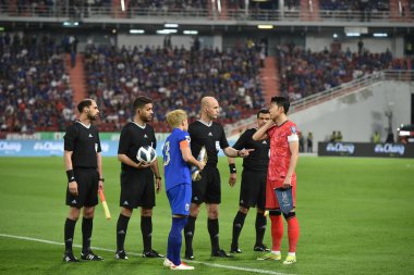 Bangkok, Tayland - 26 Mart 2024 - Tayland 'daki Rajamangkala Stadyumu' nda Tayland ile Güney Kore arasında oynanan Dünya Kupası sırasında Son Heung Min # 7 Güney Kore Oyuncusu.