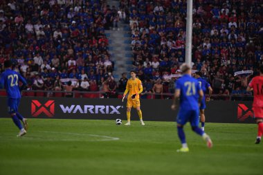 BANGKOK, THAILAND-26 MARCH, 2024: Jo Hyeon Woo # 21 Dünya Kupası sırasında Tayland ile Güney Kore arasında Tayland rajamangkala Stadyumu 'nda oynanan karşılaşmaya hak kazandı.