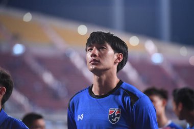 BANGKOK, THAILAND-26 MARCH, 2024: Boonyakait Wongsajaem # 23 Tayland Dünya Kupası sırasında Tayland ile Güney Kore arasındaki rajamangkala Stadyumu, Tayland