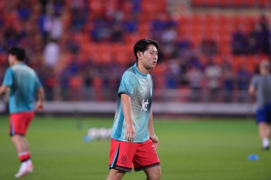 BANGKOK, THAILAND-26 MARCH, 2024: Lee Kangin # 18 Güney Kore Futbolcusu Dünya Kupası sırasında Tayland ile Güney Kore arasında rajamangkala Stadyumu, Tayland